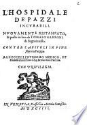 L' Hospidale de'pazzi incurabili