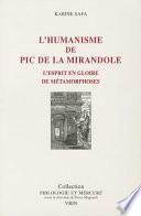 L'humanisme de Pic de la Mirandole