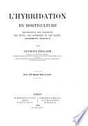 L'hybridation en horticulture