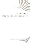 L'Idée de devoir-être