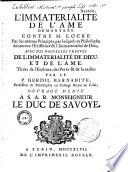 L'immaterialité de l'ame