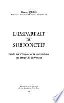 L'imparfait du subjonctif