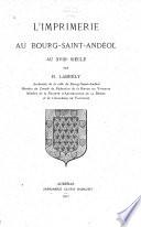 L'imprimerie au Bourg-Saint-Andéol au XVIIIe siècle