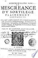 L' Incredulité et mescreance du sortilege plainement convaincue... par P. de L'Ancre... (Le sabbat, poème d'Espagnet trad. par G. Guay)