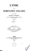 L' Inde sous la domination anglaise