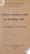 L'influence française en Italie au dix-huitième siècle