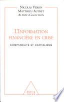 L'information financière en crise