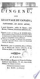 L'Ingénu, ou le Sauvage du Canada