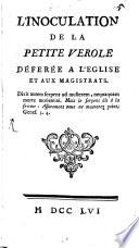 L' Inoculation de la petite vérole