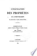 L'inspiration des prophètes de l'Ancien-Testament