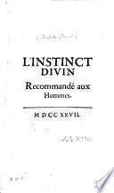 L'instinct divin recommandé aux hommes