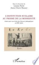 L'institution scolaire au prisme de la modernité