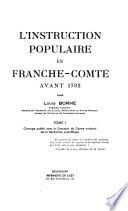 L'instruction populaire en Franche-Comté avant 1792