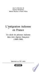 L'intégration italienne en France