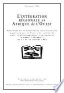 L' intégration régionale en Afrique de l'Ouest