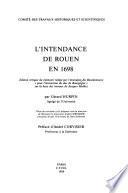 L'intendance de Rouen en 1698