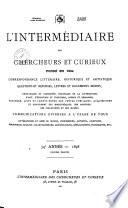 L'Intermédiaire des chercheurs & curieux