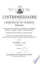 L'Intermédiaire des chercheurs & curieux