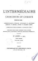 L'Intermédiaire des chercheurs & curieux
