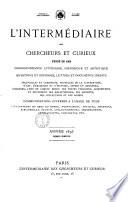 L'Intermédiaire des chercheurs & curieux