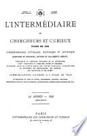 L'Intermédiaire des chercheurs & curieux