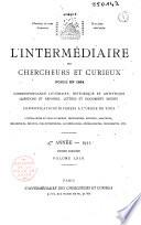 L'Intermédiaire des chercheurs & curieux