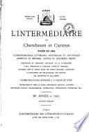 L'Intermédiaire des chercheurs & curieux