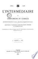 L'Intermédiaire des chercheurs & curieux