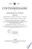 L'Intermédiaire des chercheurs & curieux