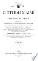 L'intermédiaire des chercheurs et curieux