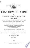L'intermédiaire des chercheurs et curieux