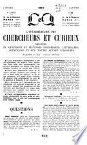 L'Intermediaire des Chercheurs et Curieux