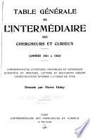 L'intermédiaire des chercheurs et curieux