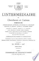 L'Intermédiaire des chercheurs et curieux