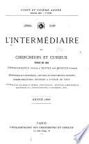 L'intermédiaire des chercheurs et curieux