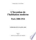 Livre L'invention de l'habitation moderne
