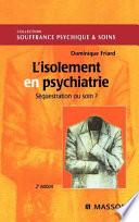 L'isolement en psychiatrie