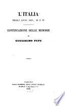 L'Italia negli anni 1847, 48 et 49