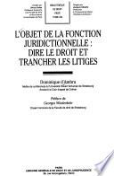 L'objet de la fonction juridictionnelle