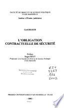 L'obligation contractuelle de sécurité