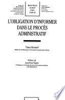 L'obligation d'informer dans le procès administratif