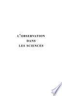 L'observation dans les sciences