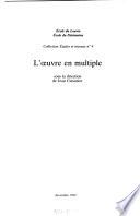 L'oeuvre en multiple