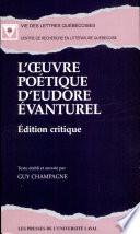 L'oeuvre poétique d'Eudore Évanturel