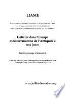 L'olivier dans l'Europe méditerranéenne de l'antiquité à nos jours