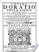 L' Opere d'Oratio ...