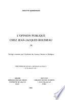 L'opinion publique chez Jean-Jacques Rousseau