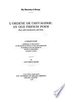 L'Ordene de Chevalerie