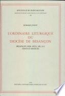 L'ordinaire liturgique du diocèse de Besançon