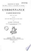 L'ordonnance cabochienne